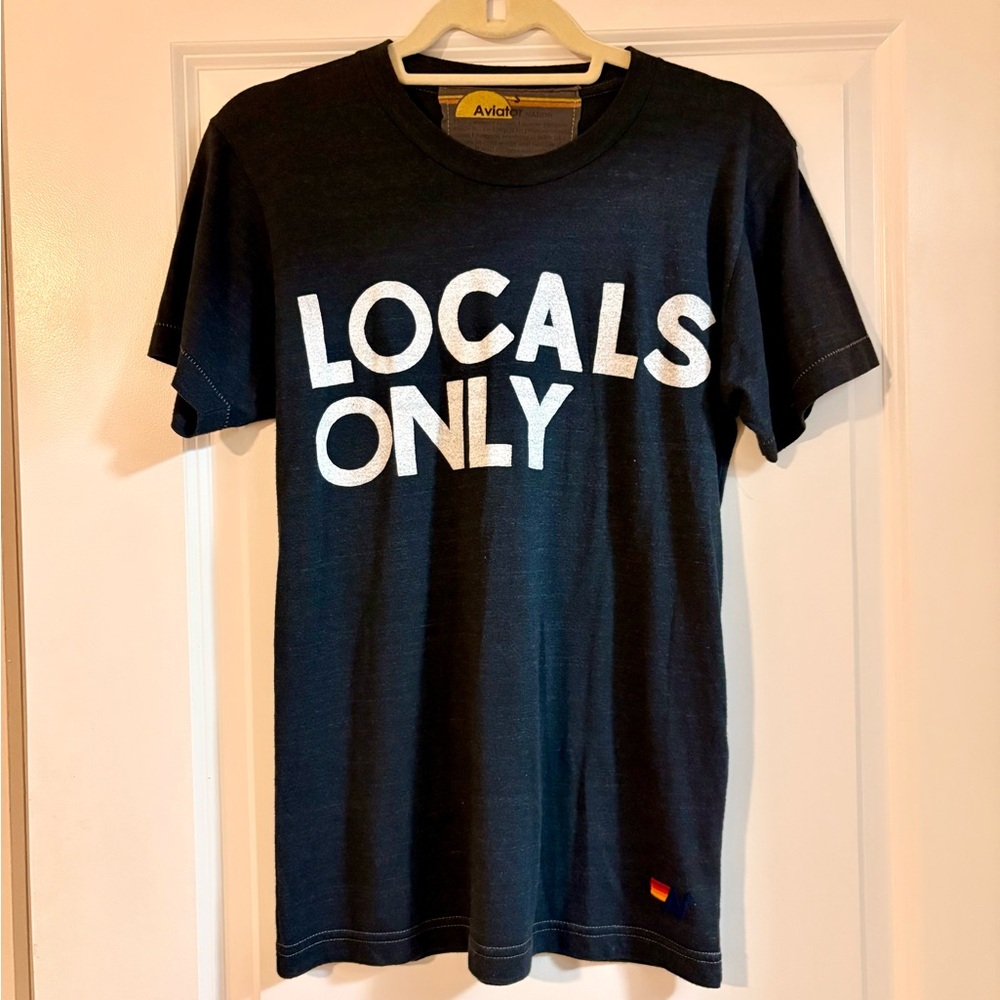 Aviator Nation Black unisex t shirt size Small